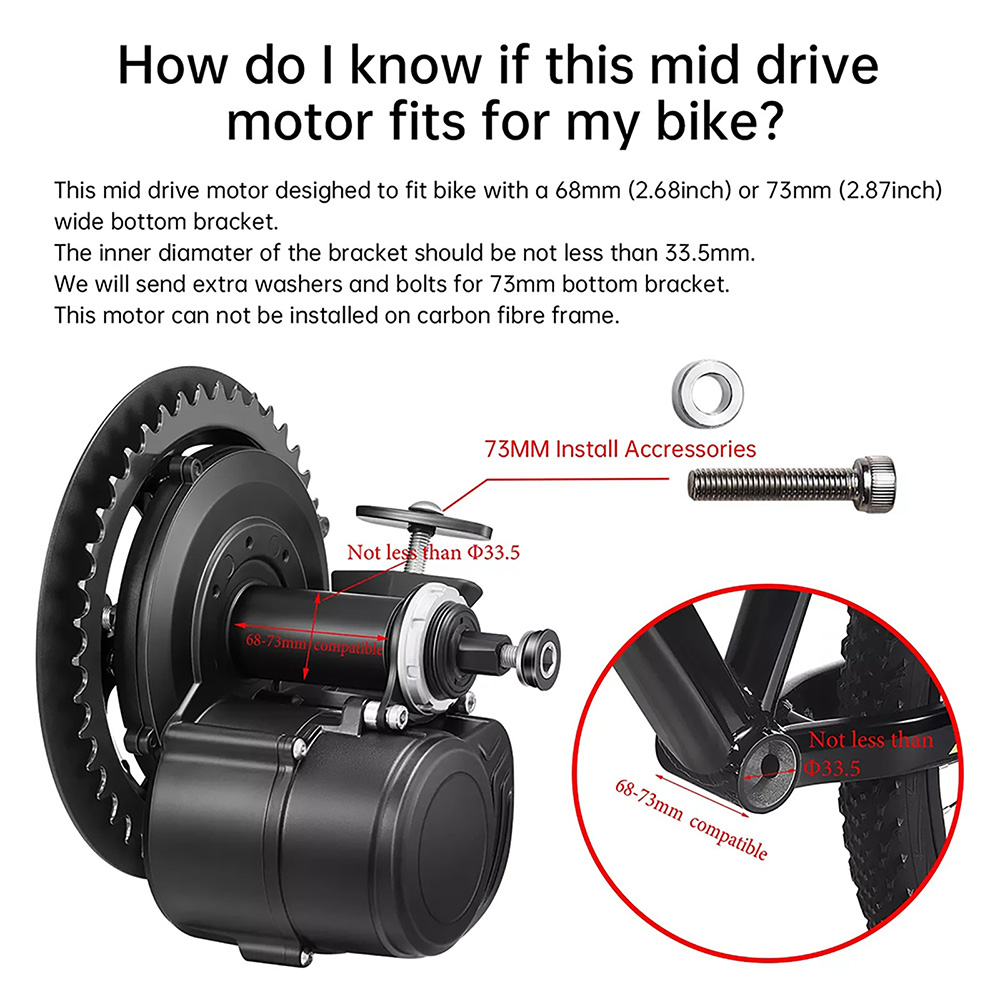 TongSheng TSDZ2B 36V 250W 350W - Torque Sensor Mid Drive Motor Kit 评论和价格