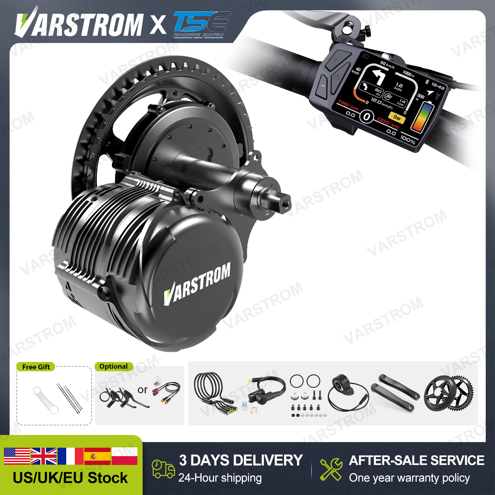 [US 3 Days Fast delivery] Tong - Mid Drive Conversion Kit 1000W 评论和价格