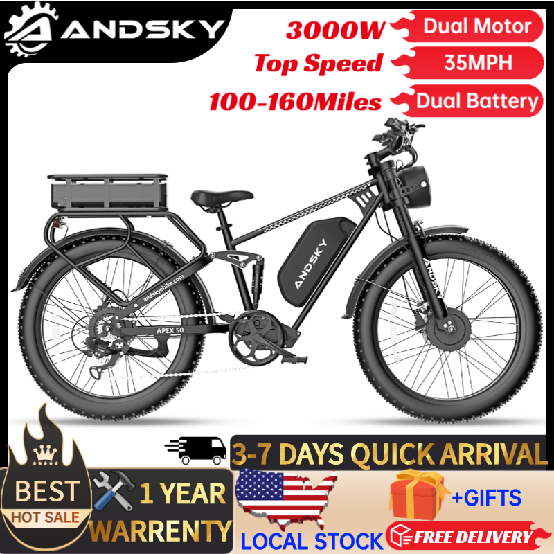 ANDSKY Apex50 AWD Electric Bik - High Torque Brushless Mid Motor Kit 评论和价格